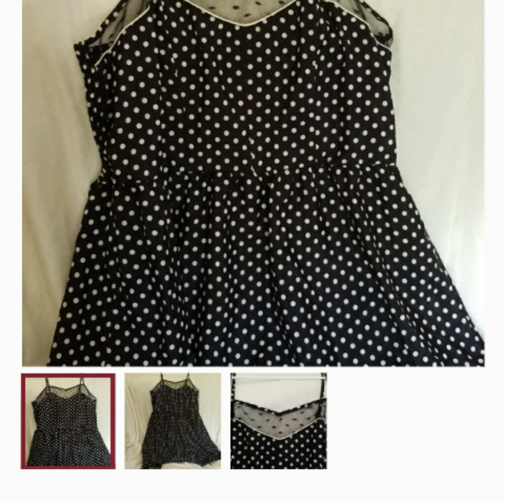 Xhilarario - XS - Made in China - Polka Dot Dress.